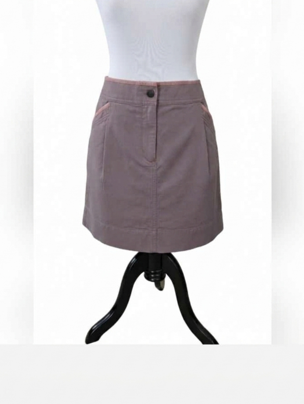 NWT Ann Taylor LOFT 100% Cotton Taupe Skirt - Size 8